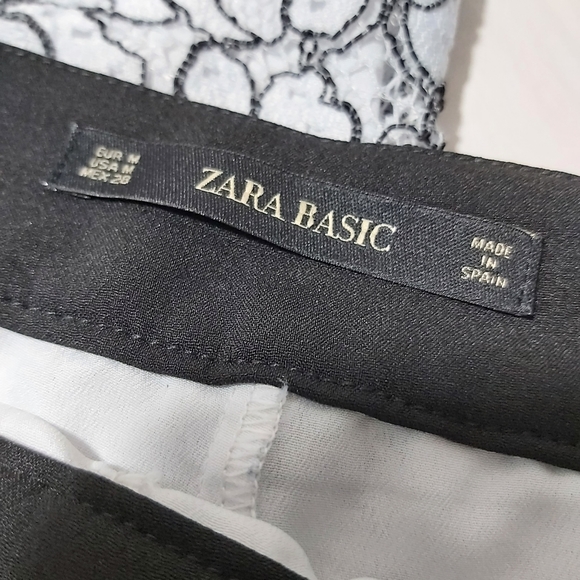 Zara basic straight wide leg pants; size: Medium - Picture 6 of 7